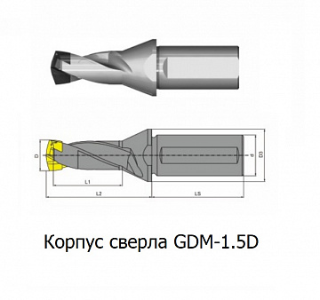 картинка GDM 17-17.9-32-C20-1.5D Корпус сверла со сменными головками магазин GTMtool являющийся официальным дистрибьютором в России 