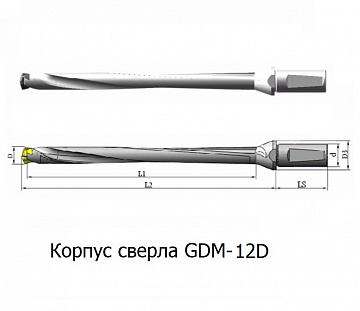 картинка GDM 25-26-325-C32-12D Корпус сверла со сменными головками магазин GTMtool являющийся официальным дистрибьютором в России 